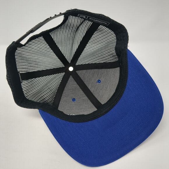 Richardson Snapback Trucker Hat Blue One Size Embroidered Logo Outdoor - Picture 6 of 9